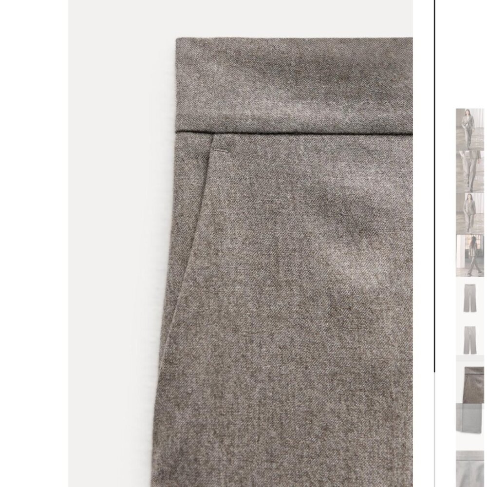 NWT ZARA SUIT DOUBLE BREASTED WOOL BLAZER +STRAIGHT CUT PANTS ZW COLLECTION - Picture 10 of 12